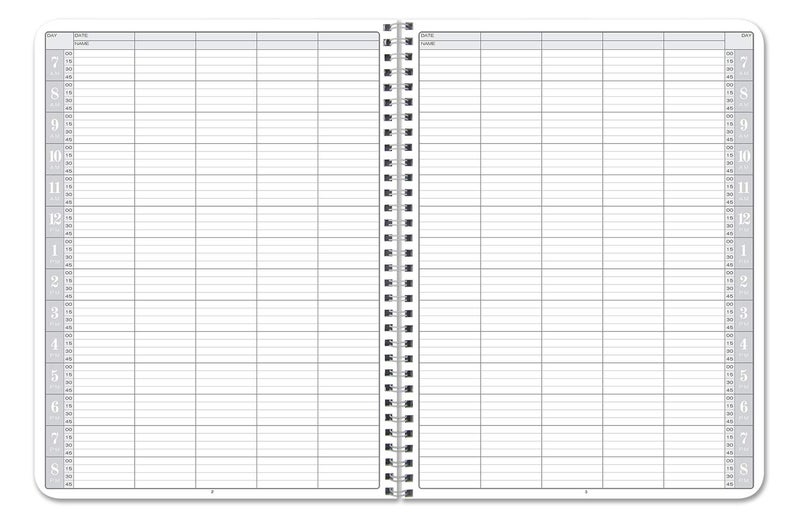 BookFactory 5 or 10 Column Appointment Book/Appointments Tracking Logbook/Notebook (Five or Ten Columnar Book Format) - 100 Pages, 8.5'' x 11'', Wire-O (Made in USA) - Image 3